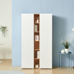 E177 미송원목 6단 도어책장 1200 1color