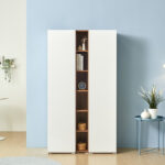 E177 미송원목 6단 도어책장 1200 1color - 이미지 3