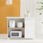 H6390 1단 1칸 삼나무 다리형 책장 1color